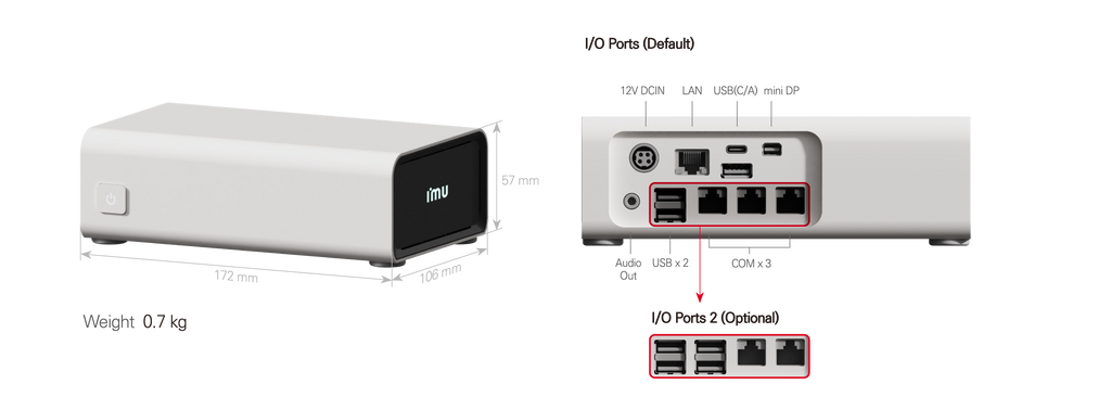 ARC Pos 12,2" Pcap pekskärm  för Windows, integrerad 8" CFD. Extern CUBE  CPU krävs-7