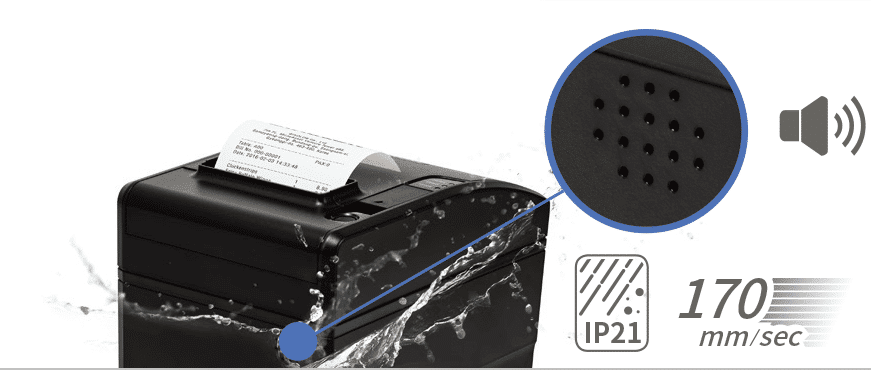 Bixolon SRP-S320, Linerless kvittoskrivare, direkttermisk, svart, USB, Ethernet, skärare, svart-5