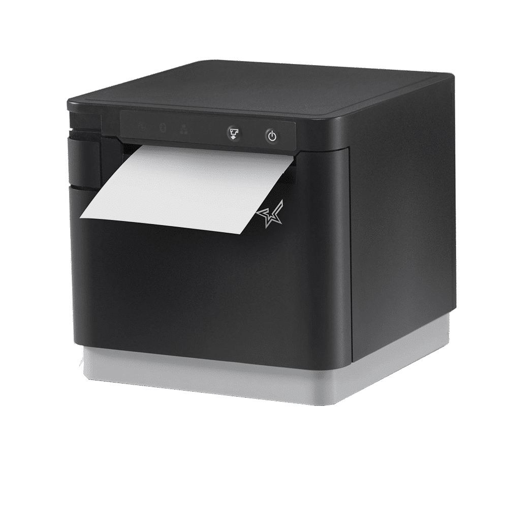 Star mC-Print3 Kvittoskrivare, direkttermisk, svart, USB, USB-C, Ethernet, bredd 80 mm, utskrift 72 mm, inkl. PSU EU, skärare-2