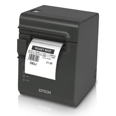 Epson L90 Etikettskrivare utan liner, direkt termisk, svart, USB, seriell RS232, inkl. nätadapter-1