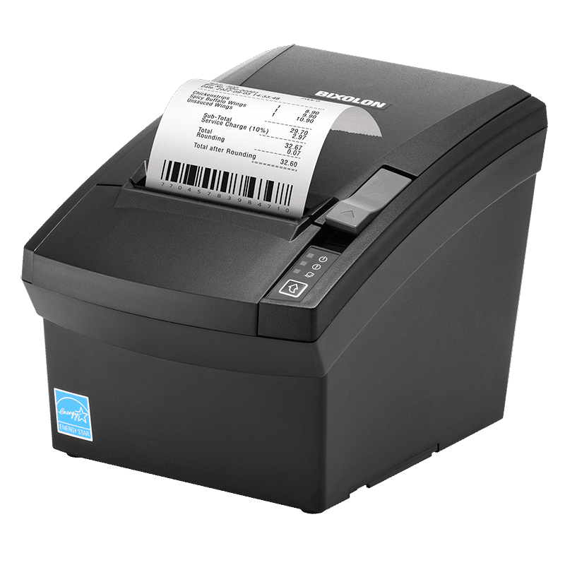 Bixolon SRP-330III Kvittoskrivare, direkttermisk, svart, USB, seriell, bredd 58/80 mm, utskrift 72 mm, inkl. nätadapter EU-2
