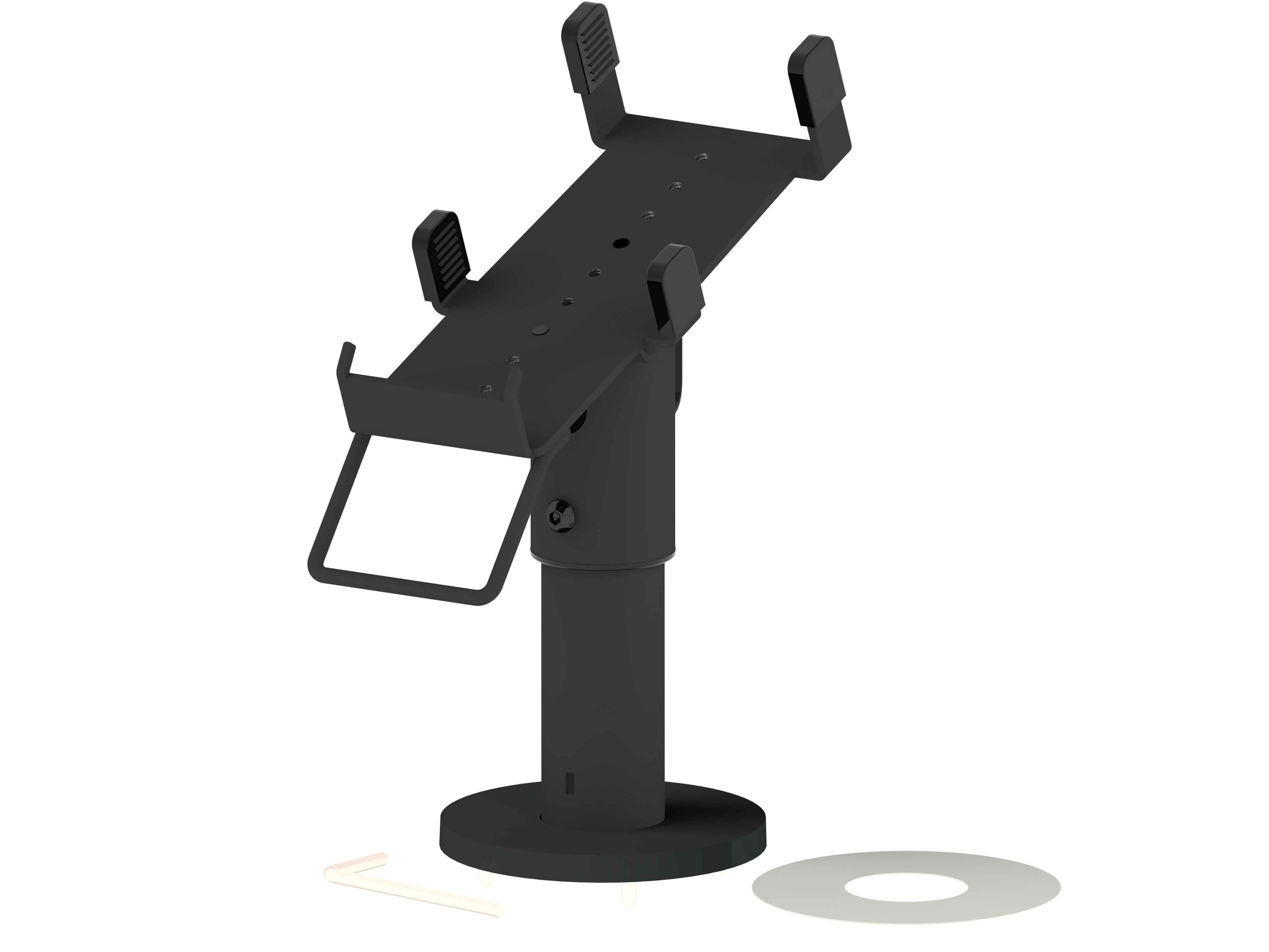 PosPole EFT Stand kit, 120mm pole, 38mm ∅, metal hinge, EFT Ingenico ICT-250-1