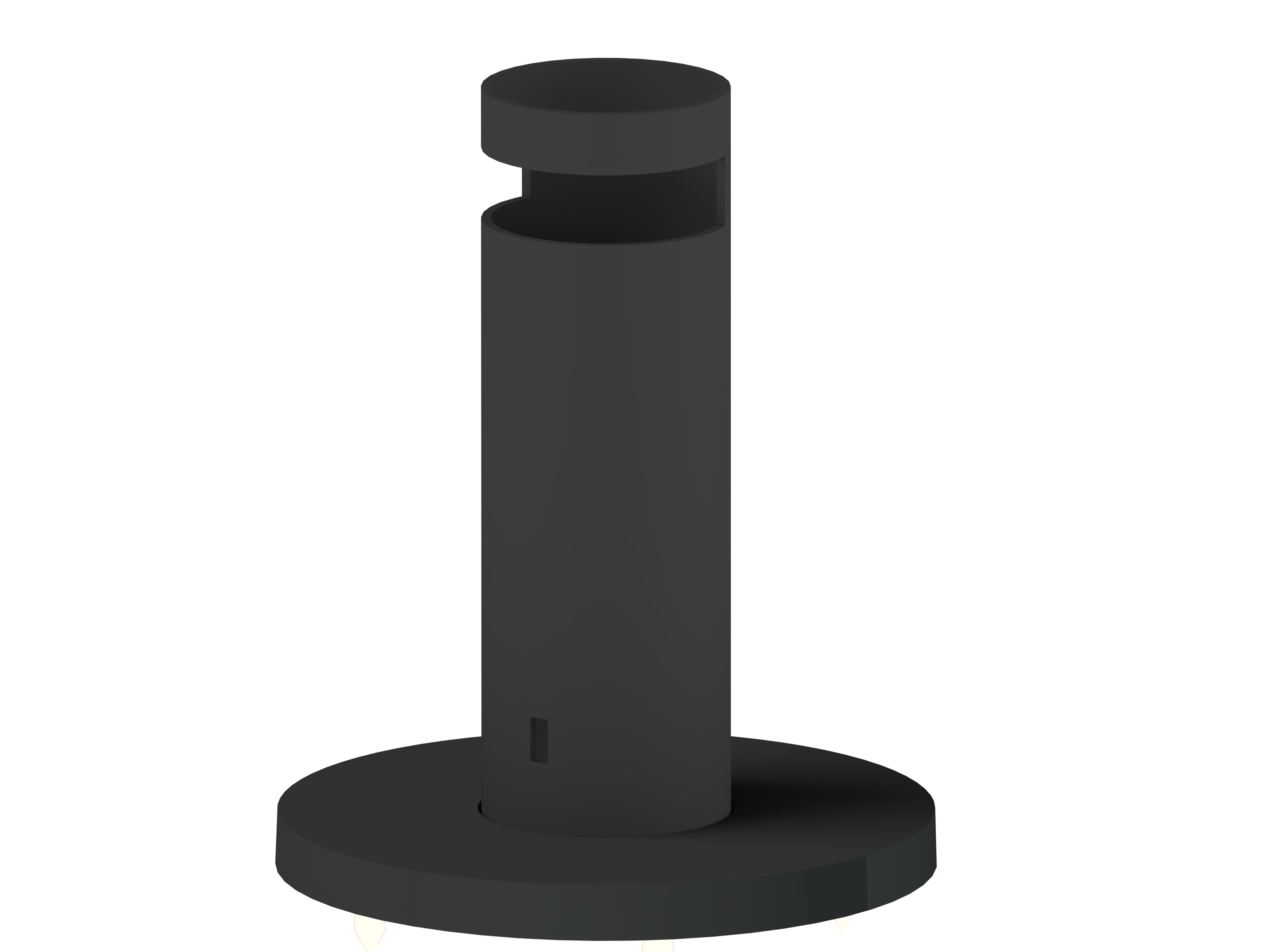 PosPole basstång 120 mm, ∅38 mm, svart-1