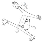 PosPole Tablet X-ramfäste för iMin Falcon 2, 11", ∅45 mm, gångjärn-2