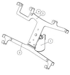 PosPole Tablet X-ramfäste för iMin Falcon 2 Max, 12,6" och skyddsfodral, ∅45 mm, gångjärn-2