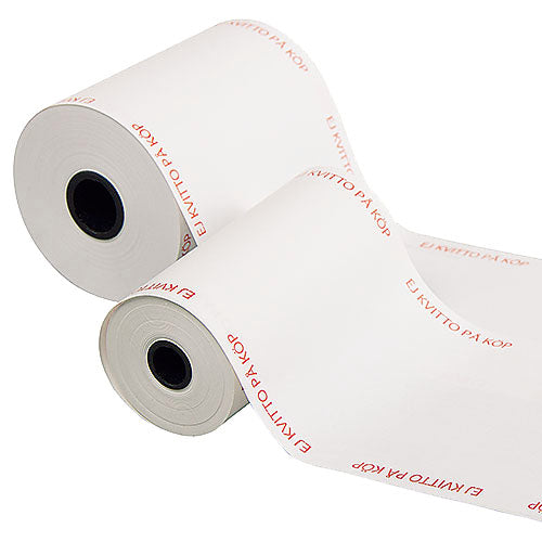 Kvittorullar, termopapper bredd 57 mm, RD ∅50 mm, kärna 12 mm, längd 25 m, text: "Ej Kvitto på köp"-1