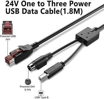 Powered USB-B-kabel, 24 V-1