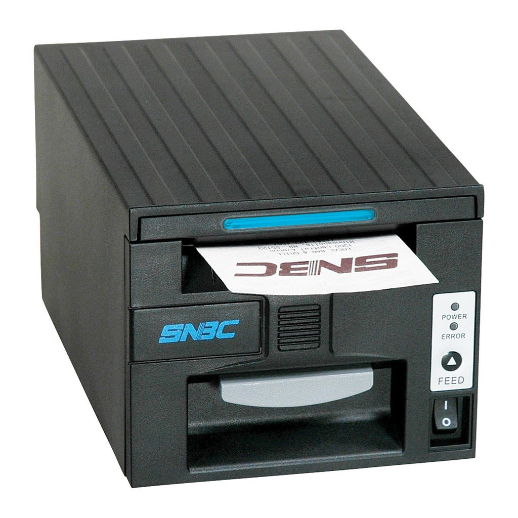 SNBC R681 Kvittoskrivare, direkt termisk, svart, USB, seriell, Ethernet, bredd 58/80 mm, utskrift 80 mm, PSU EU-1