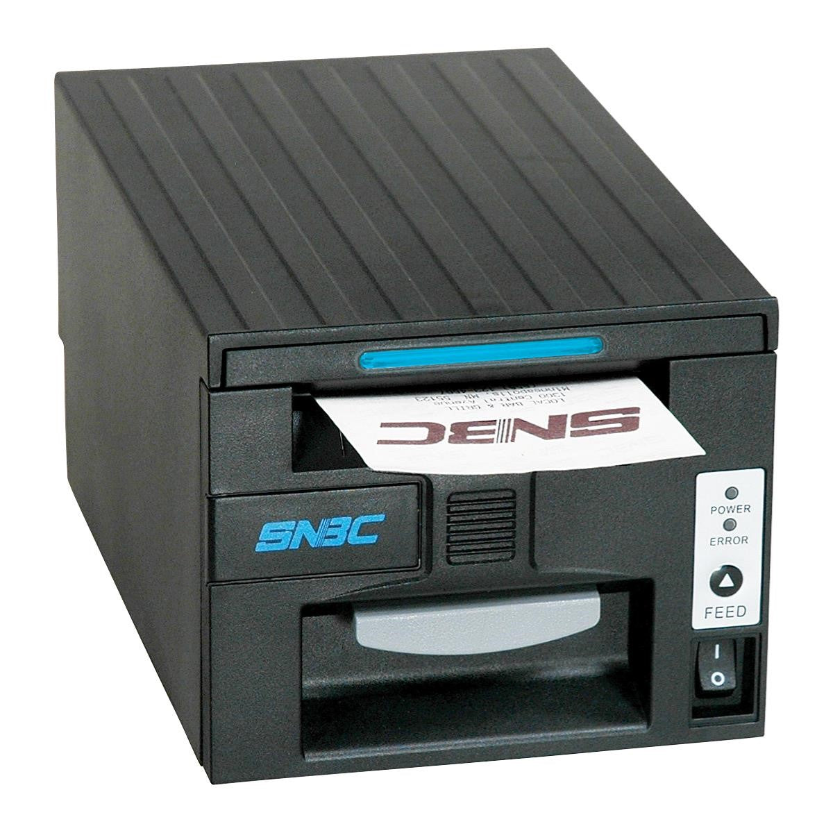 SNBC R681 Kvittoskrivare, direkt termisk, svart, USB, seriell, Ethernet, bredd 58/80 mm, utskrift 80 mm, PSU EU-1