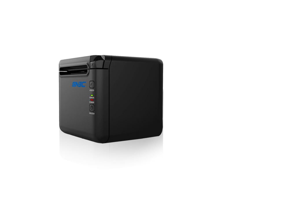 SNBC S80 Cube Kvittoskrivare, direkttermisk, svart, USB, seriell, Ethernet, bredd 58/80 mm, utskrift 80 mm, PSU EU-1