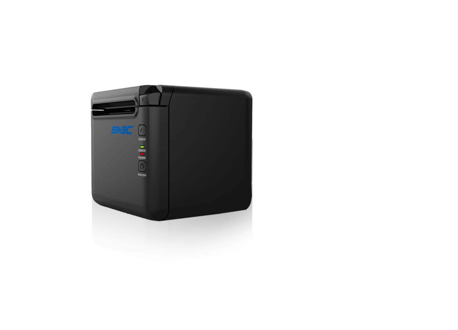 SNBC S80 Cube Kvittoskrivare, direkttermisk, svart, USB, seriell, Ethernet, bredd 58/80 mm, utskrift 80 mm, PSU EU-1