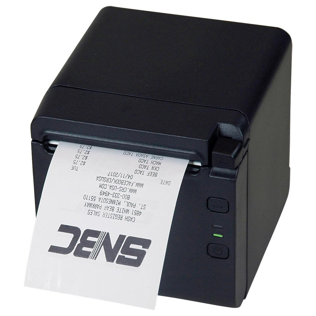 SNBC S80 Cube Kvittoskrivare, direkttermisk, svart, USB, seriell, Ethernet, bredd 58/80 mm, utskrift 80 mm, PSU EU-4