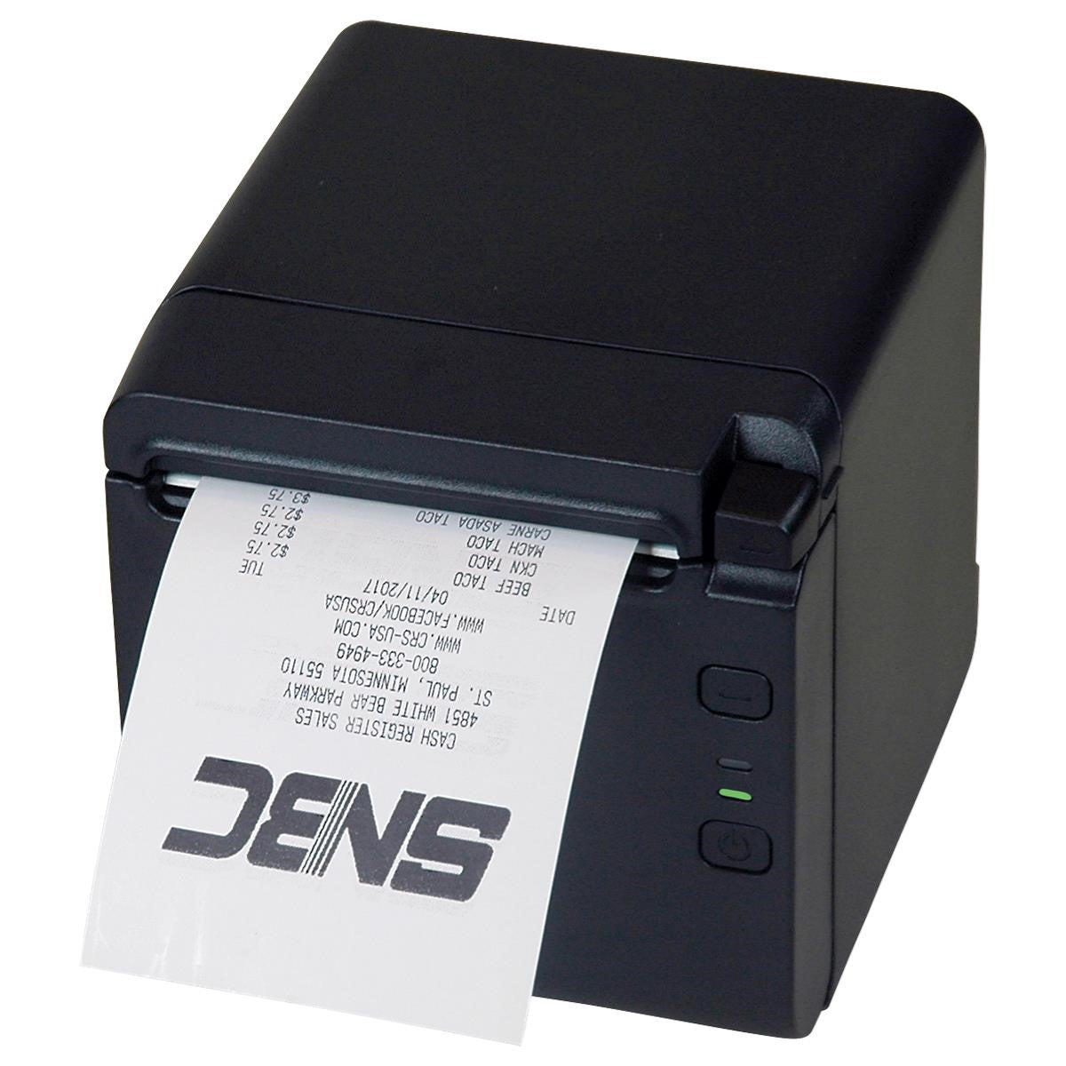 SNBC S80 Cube Kvittoskrivare, direkttermisk, svart, USB, seriell, Ethernet, bredd 58/80 mm, utskrift 80 mm, PSU EU-4