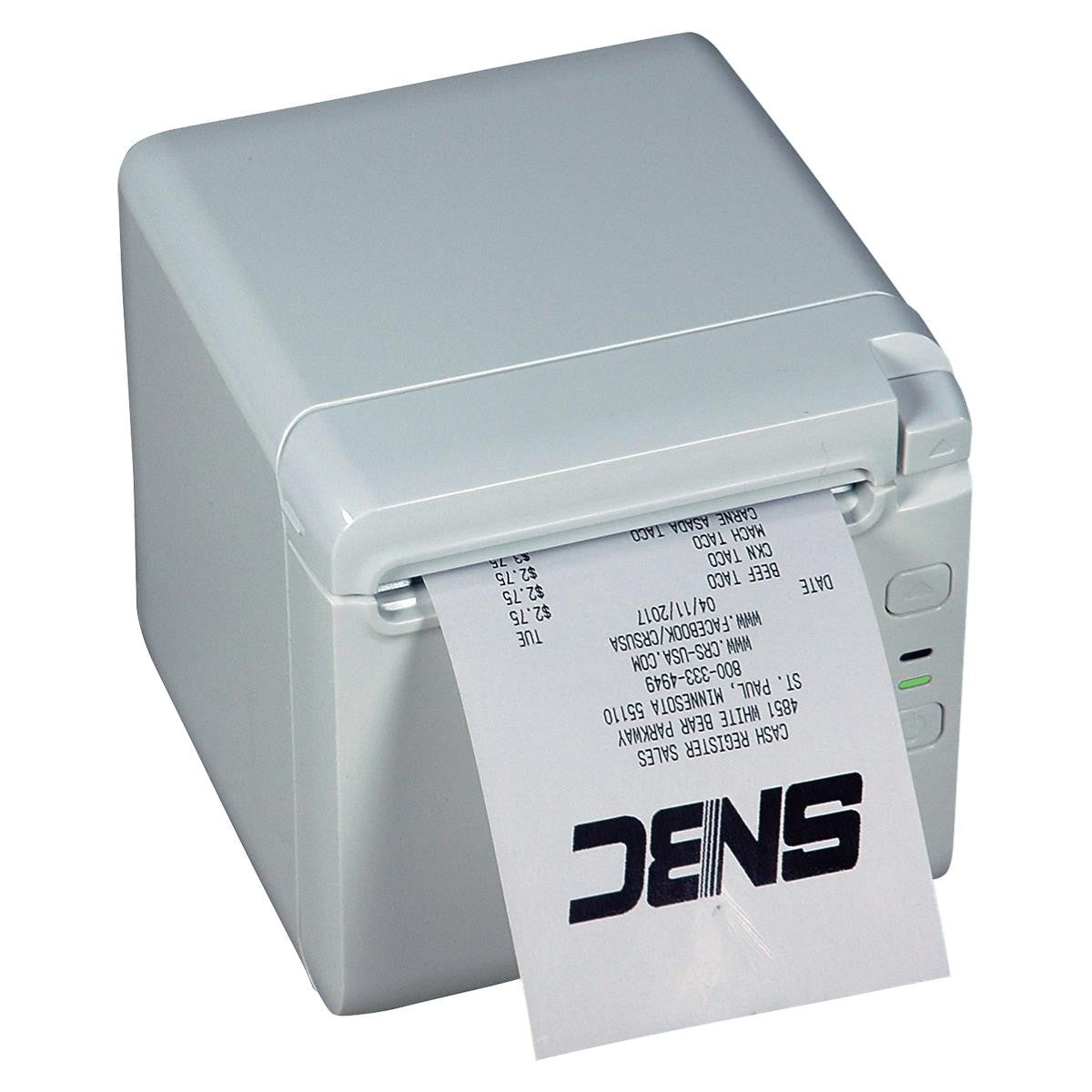 SNBC S80 Cube Kvittoskrivare, direkttermisk, vit, USB, seriell, Ethernet, bredd 58/80 mm, utskrift 80 mm, PSU EU-2