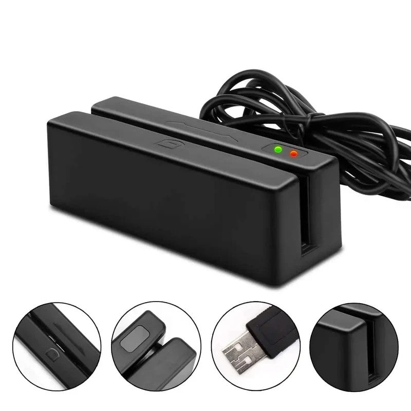 MSR98-D MSR/MCR-läsare, 4-directional swipe, spår 1/2/3, USB-1
