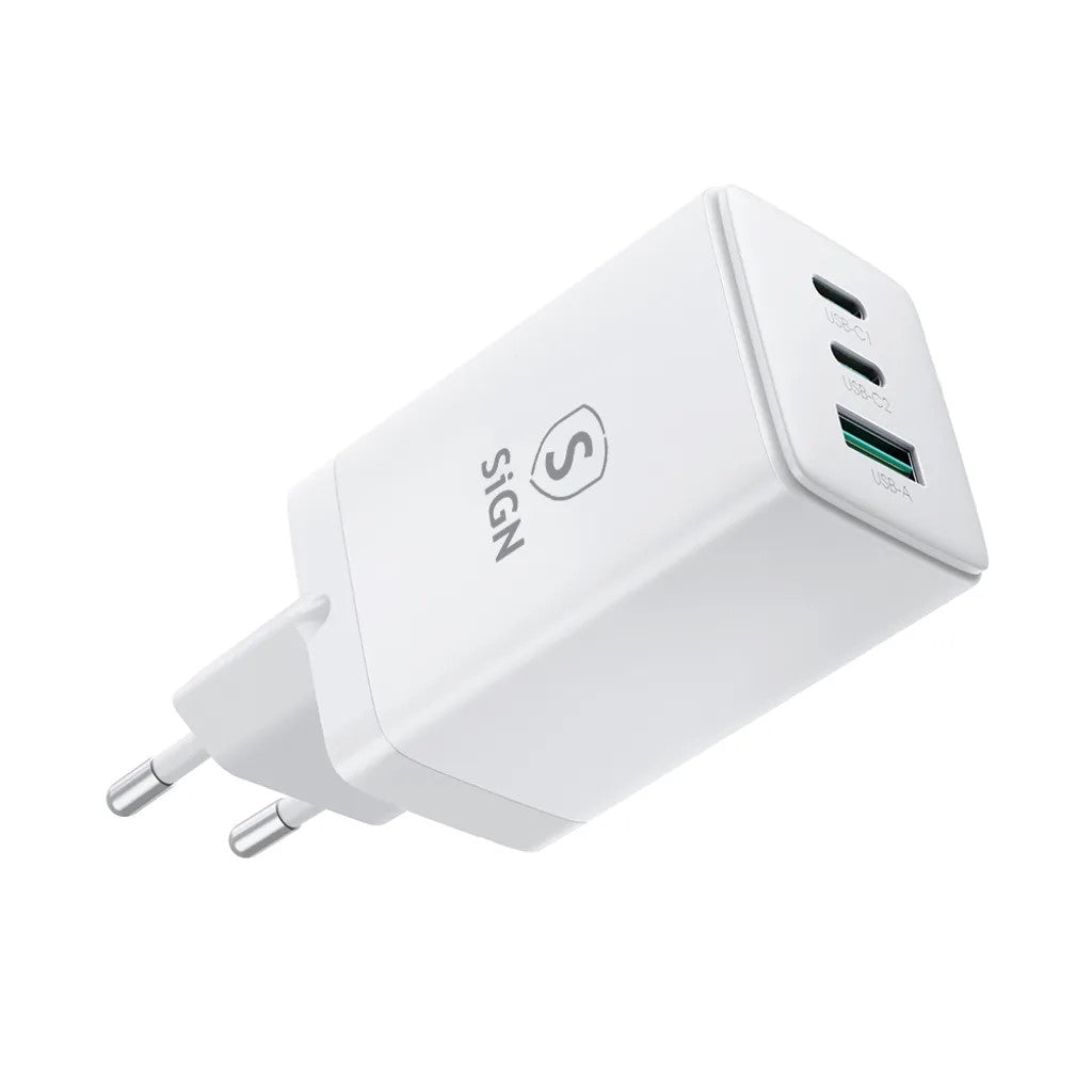 Apple iPad-nätadapter 65 W, 2xUSB-C och 1xUSB-A snabbladdare – vit-1