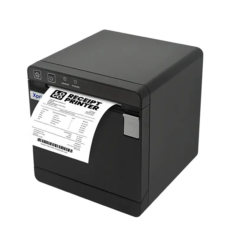 Xprinter Q890K Kvittoskrivare, direkttermisk, svart, USB, seriell, Ethernet, BT, bredd 58/80 mm, inkl. PSU EU-1