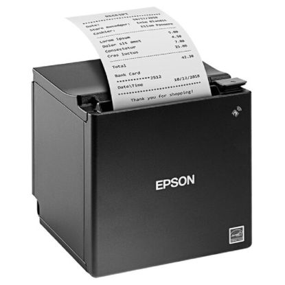 Epson M30 Kvittoskrivare, direkttermisk, svart, USB, USB-C, Ethernet, BT, Wifi, bredd 58/80 mm, utskriftsbredd 72 mm, inkl. nätadapter EU-1