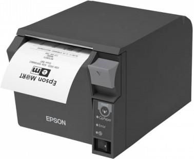 Epson TM-T70II Kvittoskrivare direkt termisk, svart, USB, seriell, Ethernet, bredd 80 mm, inkl. nätadapter EU-1