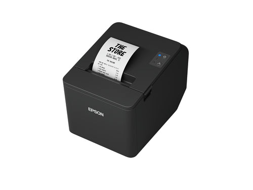 Epson TM-T20IV Kvittoskrivare, direkt termisk, svart, USB, seriell, Ethernet, bredd 58/80 mm, inkl. PSU EU-1