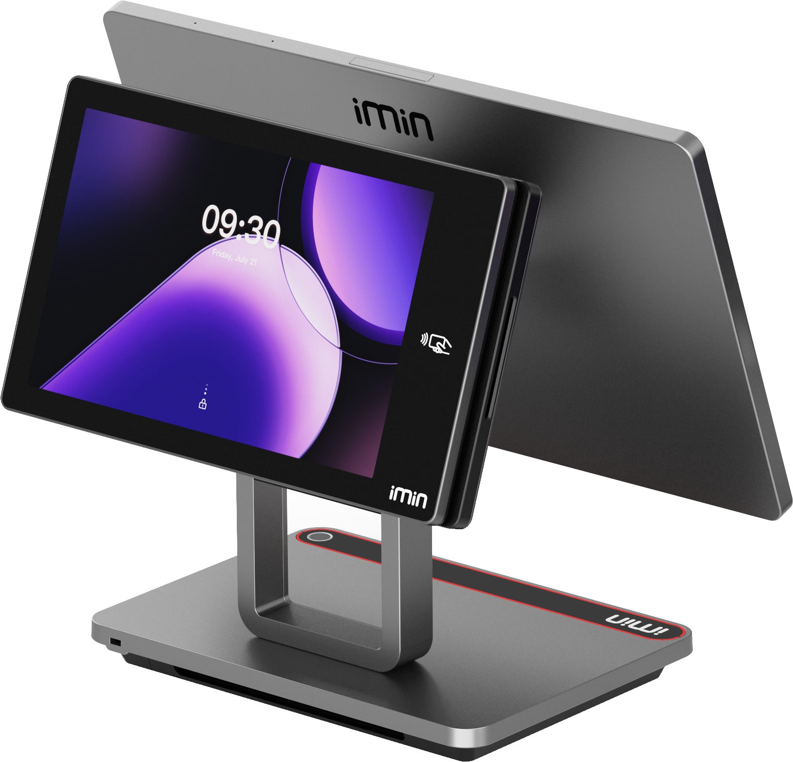 Swan 3 Pro NFC, 15,6" pekskärm, Android 15, 4 GB/64 GB, Wifi, BT, LAN, 10,1" Touch CFD med NFC-2