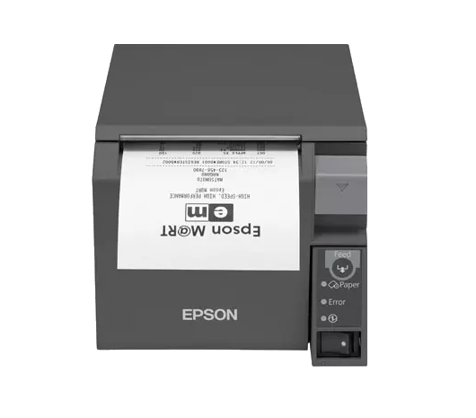 Epson TM-T70II Kvittoskrivare direkt termisk, svart, USB, seriell, bredd 80 mm, inkl. nätadapter UK-1